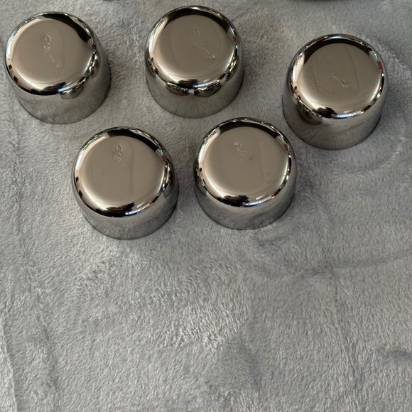 Vintage Stainless Steel Masala Spice Box Set w/ 7 Cups & Lid – Shiny WMF Style - Picture 6 of 13